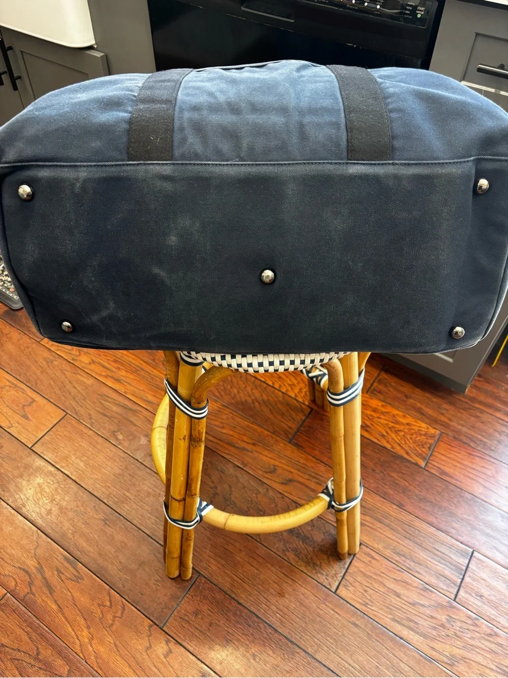 Frank and Oak  Classic Canvas Weekender Bag - Navy